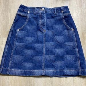 Kenzo Nagai Star A-Line Denim Mini Skirt